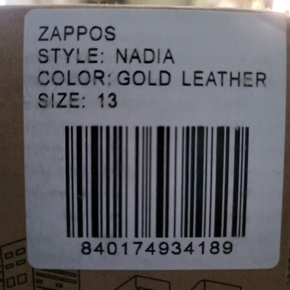 FARYL by Farylrobin Nadia Gold Leather 13 M - Picture 3 of 4